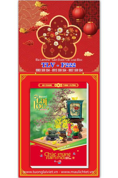 Lịch bloc laminate Bảng Bìa Vuông