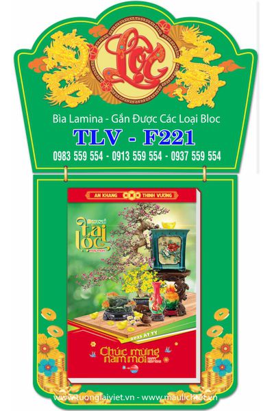 Lịch bloc laminate Bảng Bìa Xanh Lá
