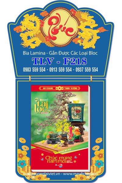Lịch bloc laminate Bìa Màu Xanh