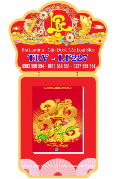 Lịch bloc laminate Chữ Lộc