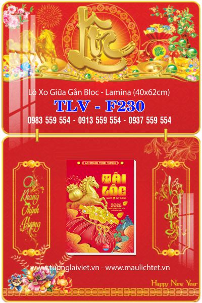 Lịch gập laminate Khai Xuân Khởi Lộc