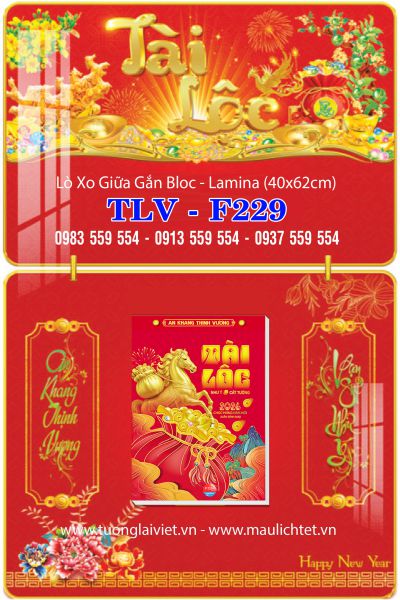 Lịch gập laminate Xuân Đại Cát